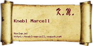 Knebl Marcell névjegykártya